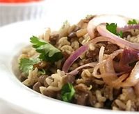 Recette libanaise moudardara (Riz aux lentilles)
