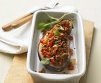 Recette libanaise aubergines farcies aux pois chiches