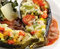 Recette libanaise aubergines farcies aux légumes